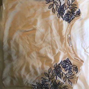Embroidered Flowers Top